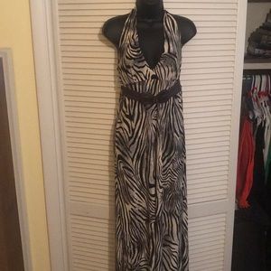 Animal print long dress
